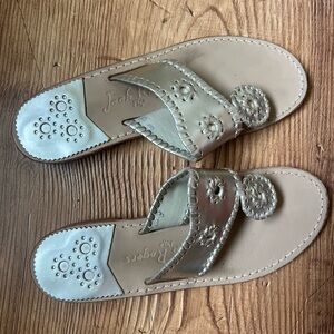 Jack Rogers Gold Sandals sz 8